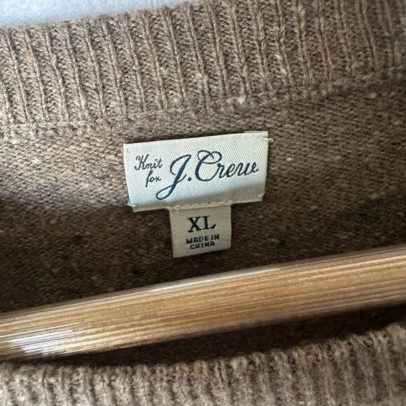 J Crew Nordic Fair Isle Crewneck Sweater Men's XL Merino/Lambswool Blend Brown - Picture 3 of 9